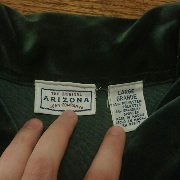 Forest Green Velvet Pullover Shirt - Picture 3 of 7